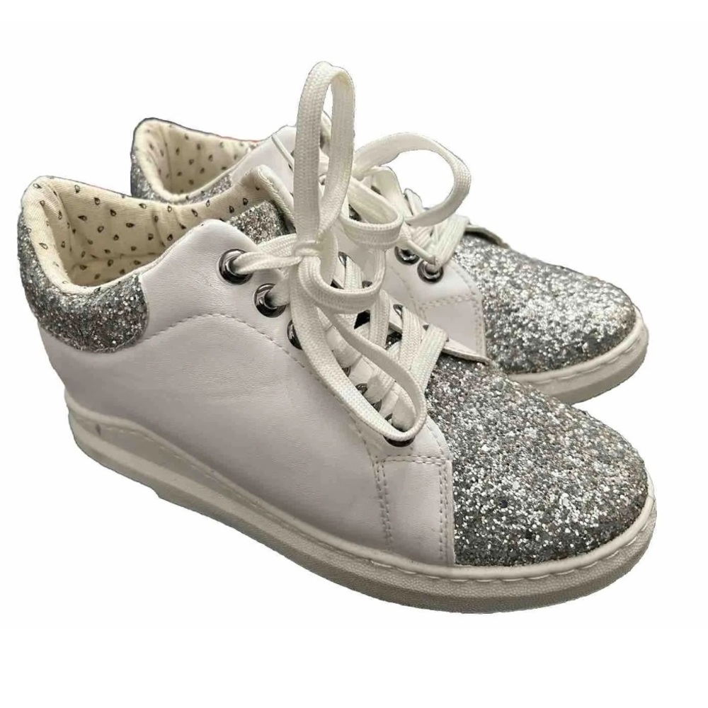 Wild Dna Womens Sneakers Size 8 Blinged White & Silver